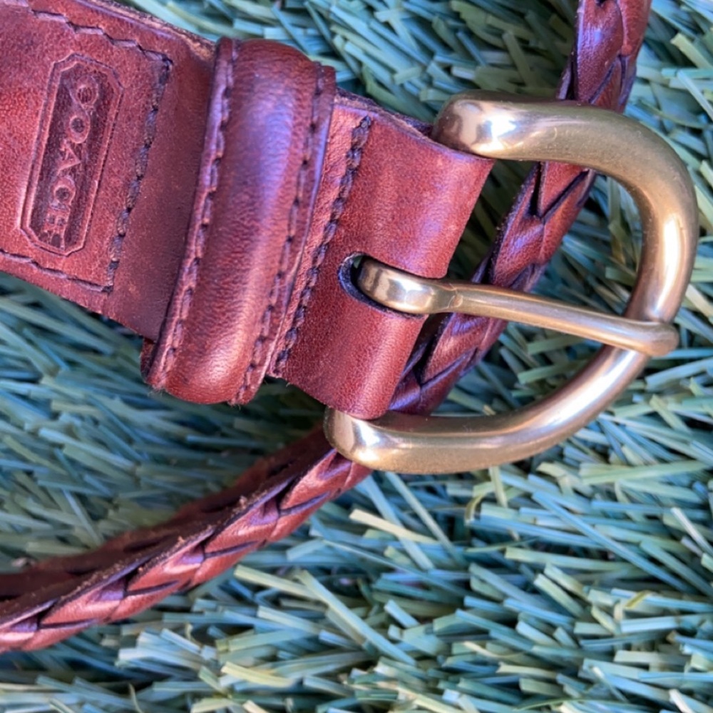 Coach leather belt